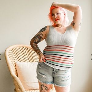 Rainbow Knitted Tank